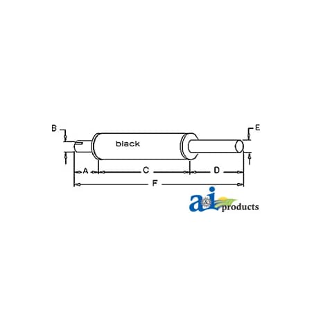 A & I Products Muffler 35" x4" x4" A-187184M1
